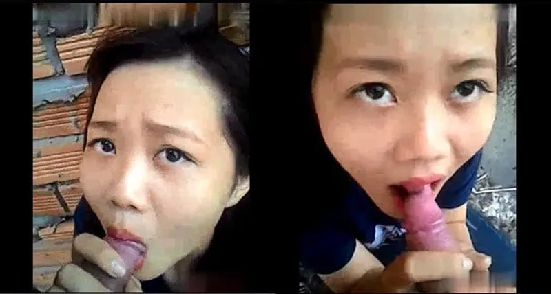 Bồ bú thằng nhỏ ở vườn sau nhà